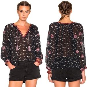 ✨ Ulla Johnson Lida Floral Georgette Silk Blouse ✨